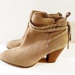 Violet & Red Jane Tan Suede Ankle Booties Women’s Size 8M Photo 0