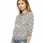 Tory Burch Nadia Embroidered Leaf Smocked Peasant Top Blouse Tassel Size 4 Photo 2