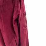 Buckle Miami Red Faux Suede Full Zip Long Sleeve Jacket M Photo 4