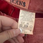 FINAL PRICE NWT Vintage Reflect Jeans Straight Wide Leg High Waisted Red Size 6 Photo 4