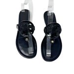 Tory Burch  Perfect Black Matte Leather Miller Logo Sandals Size 8.5 Photo 1