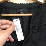 J.Crew NEW NWT  Button-front eyelet peasant top in black Photo 5