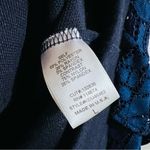 Ro & De  Tariro Navy Pullover Top with Lace Sleeves Size L Photo 9