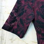 Anthropologie  Maeve Elorn Sheath Dress Women 6 US Red Black Lace Ruched Romantic Photo 6