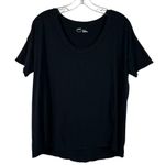 Aerie Solid Black Oversized Fit Short Sleeve Tee 100% Cotton Casual Minimal XXS Photo 0