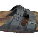 Birkenstock  Arizona Leather Sandals Women's US 7 EU‎ 38 Gray Two Strap Comfort Photo 0