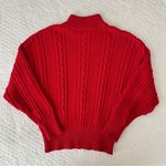 Abercrombie & Fitch Vintage 80s A&F Cable Knit Sweater Mock Neck Women's Large Photo 5