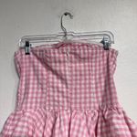 Missguided  Pink Gingham Strapless Bandeau Top Sz M Photo 8