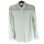 Everlane Womens The Washable Clean Silk Relaxed Shirt Button Down Mint Green 0 Photo 2
