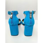 Adrienne Vittadini  Sandals Size 6.5 Blue Poetic Block Heel Ankle Strap Photo 5