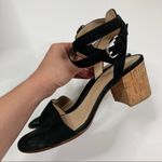 Pour La Victoire  | Black Strappy Cork Heels 7.5 Photo 5