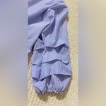 Unique spectrum  Navy and White Wrap Blouse Photo 2