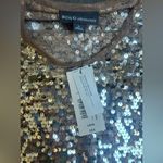 Bold Elements  silver sequins top 3/4 length bell sleeves Large Photo 6
