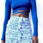 ZARA DRAPED FLORAL PRINT SKIRT Photo 0