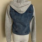 Hollister Blue Denim Jacket Jean Button Up Hooded Jacket Long Sleeves Pockets Photo 1