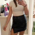 Black Leather Skirt Size M Photo 0