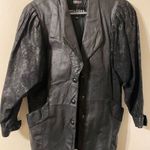 wilson's leather Womens Vintage 2000s Black Wilson’s Leather 3/4‎ Length Lined Jacket Size Small Photo 0