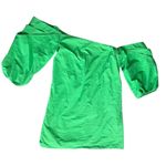 Anthropologie Mare Mare X Free People Carlie Tunic Puff Sleeve Asymmetric Green Mini Dress S Photo 0