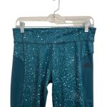 Adidas  Climalite Green Mid-Rise Leggings Sz M Photo 2