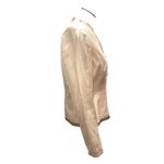 Papell Petites 4P Ivory Silk Beaded Jacket Textured Vintage Cocktail City Chic Tan Photo 5