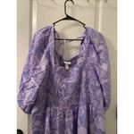 Ava & Viv  Women's Purple Swirl Puff Elbow Sleeve Mini Dress Size 2X Photo 1