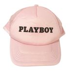 Playboy  One‎ Size Pink Black Letters Snap Back Baseball Hat Photo 0