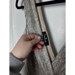 Lulus  All That Shimmers Gold Formal Long Gown Dress Deep V-neck Size XS Event Photo 4