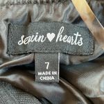 Sequin Hearts black lace, sequin, sexy glamorous Christmas party back cutout mini dress NWT 7 Photo 11