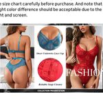 Sexy Lingerie Bodysuit Lace Teddy Snap Crotch V Neck Cut Out One Piece Babydoll Red Size XL Photo 9