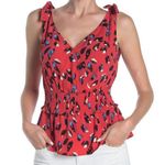 Elodie NEW Women Size XS Red Tie Shoulder Surplice Neck Tank Top Photo 0