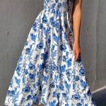 SheIn Blue & White Floral Maxi Dress Photo 0