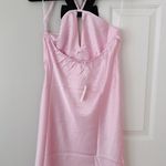 Anthropologie Bow Halter Satin Slip Mini Dress, Size M Photo 9