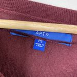 Apt. 9  Maroon V-Neck Long Sleeve Tunic Sweater Women's Size Small Petite SP Photo 3