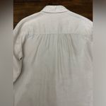 Trina Turk Out of the office Unwind 100% Linen Shirt Size M Flax Beige Color Photo 5