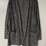 Lane Bryant  Cardigan Women Plus Size 22 Black White Blend Open Front Pocket Long Photo 0