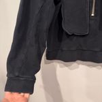 Tibi  Terry Flap Sweatshirt Black XS Photo 4