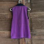 CHAPS ‎ Size Small Purple & Blue Fleece Vest Full-Zip with Pockets Photo 4