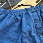 American Eagle  Button Front Short Puff Sleeve Top in Blue Size XS NWT Photo 7