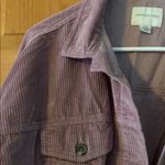 American Eagle  Size Small Women's Teen Girl Purple Mauve Corduroy Cropped Jacket Photo 1