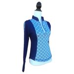 Gianni Bini Active Henley Yoga Top Blue X-Small Photo 2