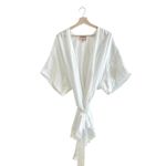 Show Me Your Mumu  First Look Robe in Ivory Luxe Satin M Photo 3