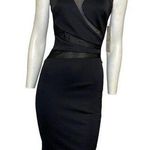 La Pateau Shimmery Mesh Cutout Open Back Mini Dress Black Size 6 NWT Photo 0