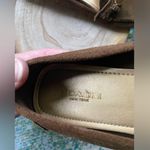 Coach  Fortunata brown suede signature logo loafers, size 7.5M Photo 3