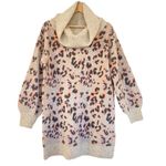 Anthropologie Emmy Cowl Neck Wool Blend Leopard Print Tunic Size M NEW Photo 5