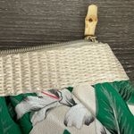 Estée Lauder  Tropical Rattan Bamboo Makeup Bag Floral Hibiscus Flower Green Photo 2