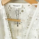 Dance & Marvel  | Lace Eyelet Cover Up Kimono Wrap Tie  White Oversized | Small Photo 2