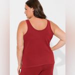 Torrid Red Dream Fleece Plush Notch Front Sleeveless Lounge Sleep Tank - size 1 Photo 7