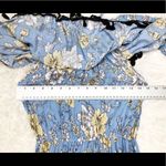 Boohoo Blue Yellow Floral Maxi Dress Size 8 Photo 3