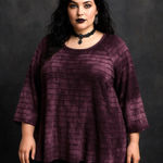 Catherines Catherine’s Tiered Ruffle Womens Top Sz 4X Whimsigoth Boho Indie Tie Dye FLowy Photo 0