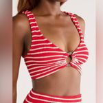 HUNZA G Nadine Bikini Red/White Stripe, BRAND NEW, $255 Red Size undefined Photo 1